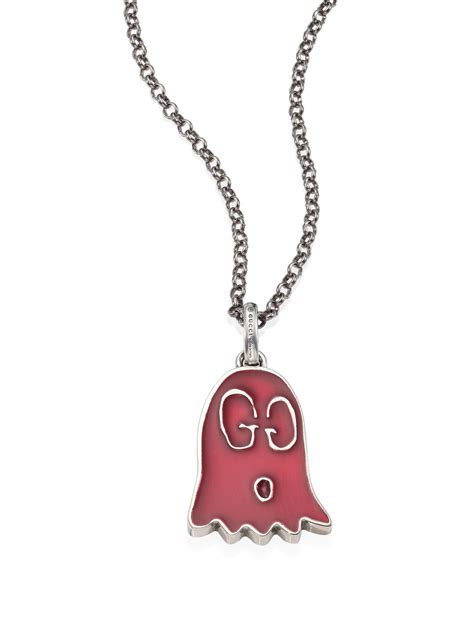 gucci ghost pink|gucci ghost necklace in silver.